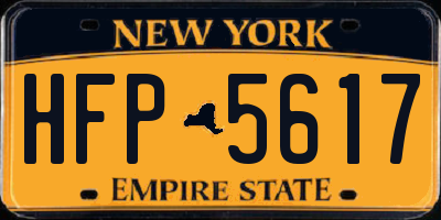 NY license plate HFP5617