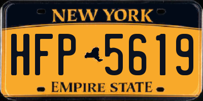 NY license plate HFP5619