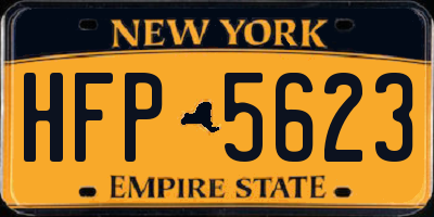 NY license plate HFP5623