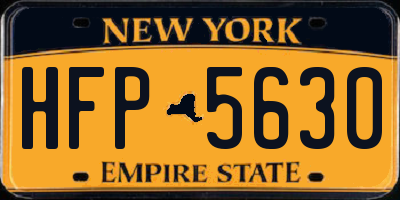 NY license plate HFP5630