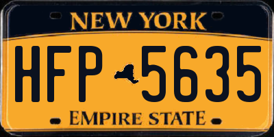 NY license plate HFP5635