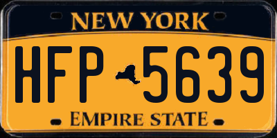 NY license plate HFP5639
