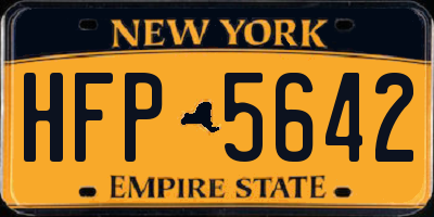 NY license plate HFP5642