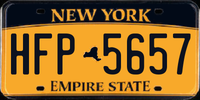 NY license plate HFP5657