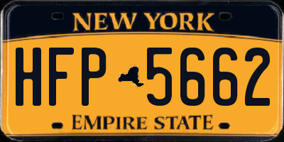 NY license plate HFP5662