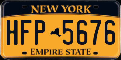 NY license plate HFP5676