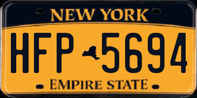 NY license plate HFP5694