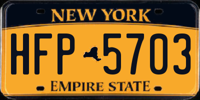 NY license plate HFP5703