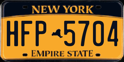 NY license plate HFP5704