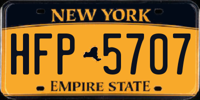 NY license plate HFP5707