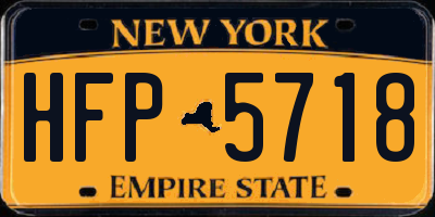 NY license plate HFP5718