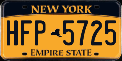NY license plate HFP5725