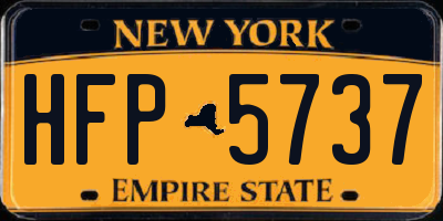NY license plate HFP5737