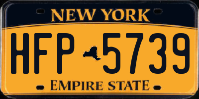 NY license plate HFP5739