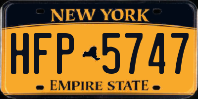 NY license plate HFP5747