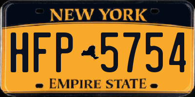 NY license plate HFP5754