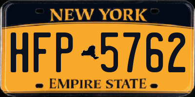 NY license plate HFP5762