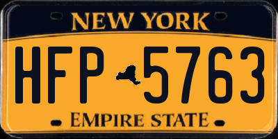 NY license plate HFP5763