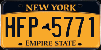 NY license plate HFP5771
