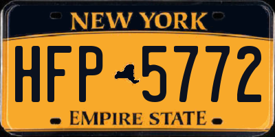 NY license plate HFP5772