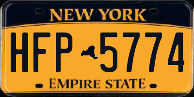 NY license plate HFP5774