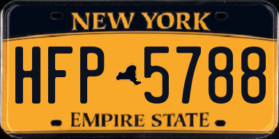 NY license plate HFP5788