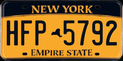 NY license plate HFP5792