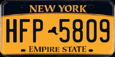 NY license plate HFP5809