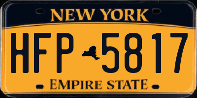 NY license plate HFP5817
