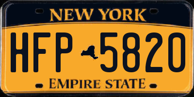 NY license plate HFP5820