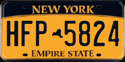 NY license plate HFP5824
