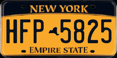 NY license plate HFP5825