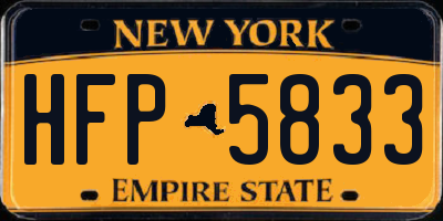 NY license plate HFP5833