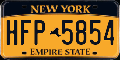 NY license plate HFP5854