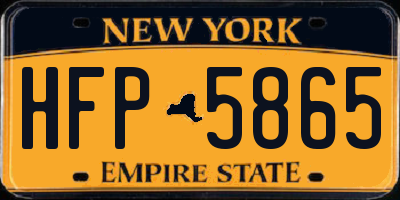 NY license plate HFP5865