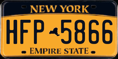 NY license plate HFP5866