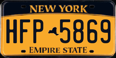 NY license plate HFP5869