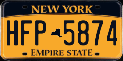 NY license plate HFP5874