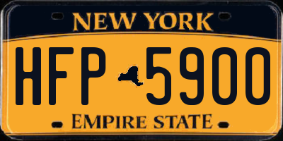 NY license plate HFP5900