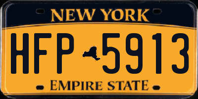 NY license plate HFP5913