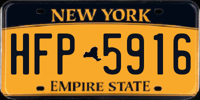 NY license plate HFP5916