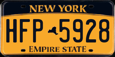 NY license plate HFP5928