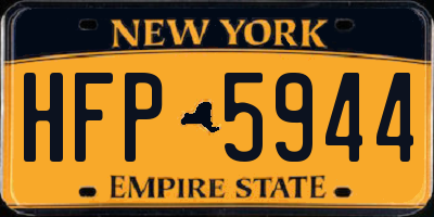 NY license plate HFP5944