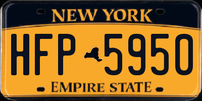 NY license plate HFP5950