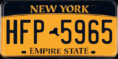 NY license plate HFP5965
