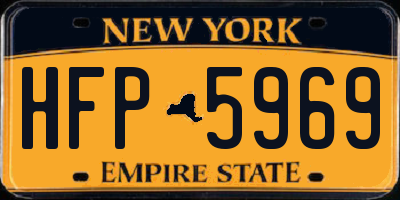 NY license plate HFP5969