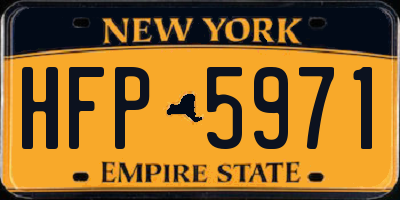 NY license plate HFP5971