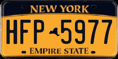 NY license plate HFP5977