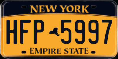 NY license plate HFP5997