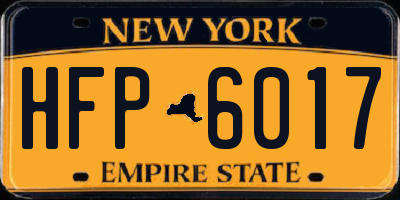 NY license plate HFP6017